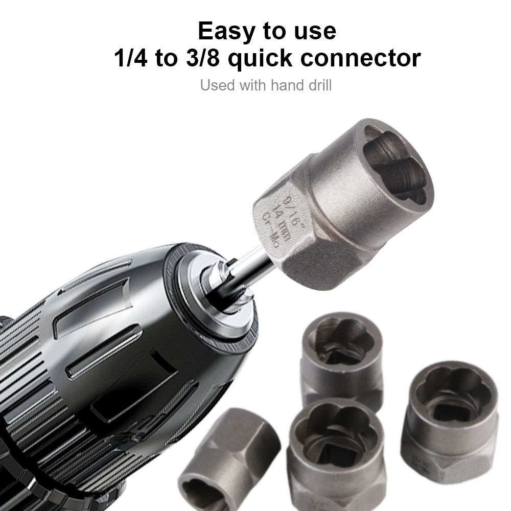 Accessoire Beschadigde Schroef Extractor Auto Reparatie Gereedschap Bout Moer Verwijderaar Moer Extractor Handgereedschap Kit Bout Moer Verwijdering Moer