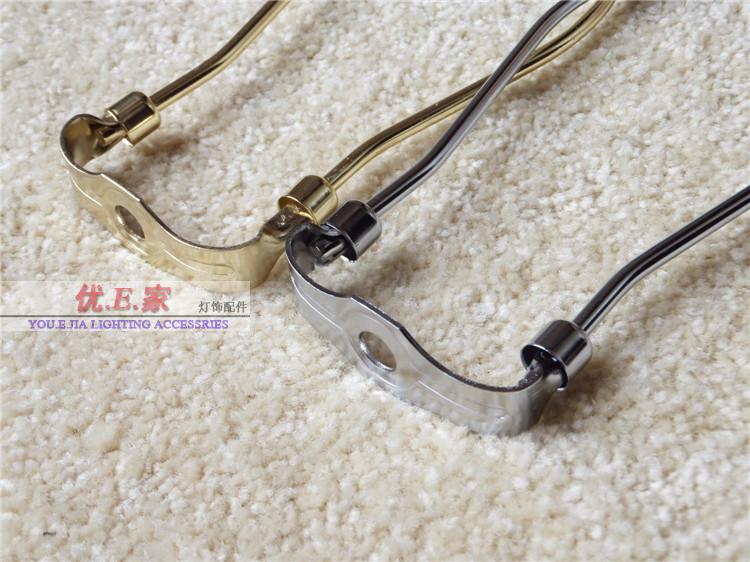 Or/Chrome couleur Lampe Métal Harpe Faîteau et Lampe Harpe Set De Support, pour mise à jour Table Lampadaires