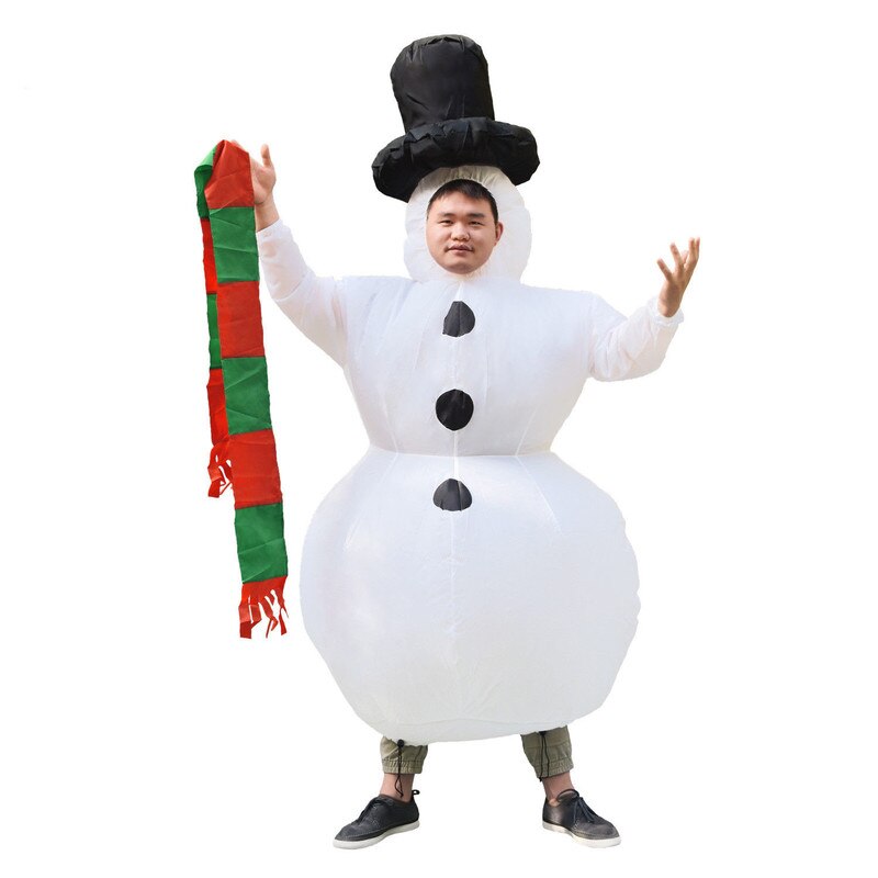 Inflatable Costume Snowman Mascot Costume Suits Cosplay Party Game Dress Outfits Clothing Advertising Carnival Christmas Adults