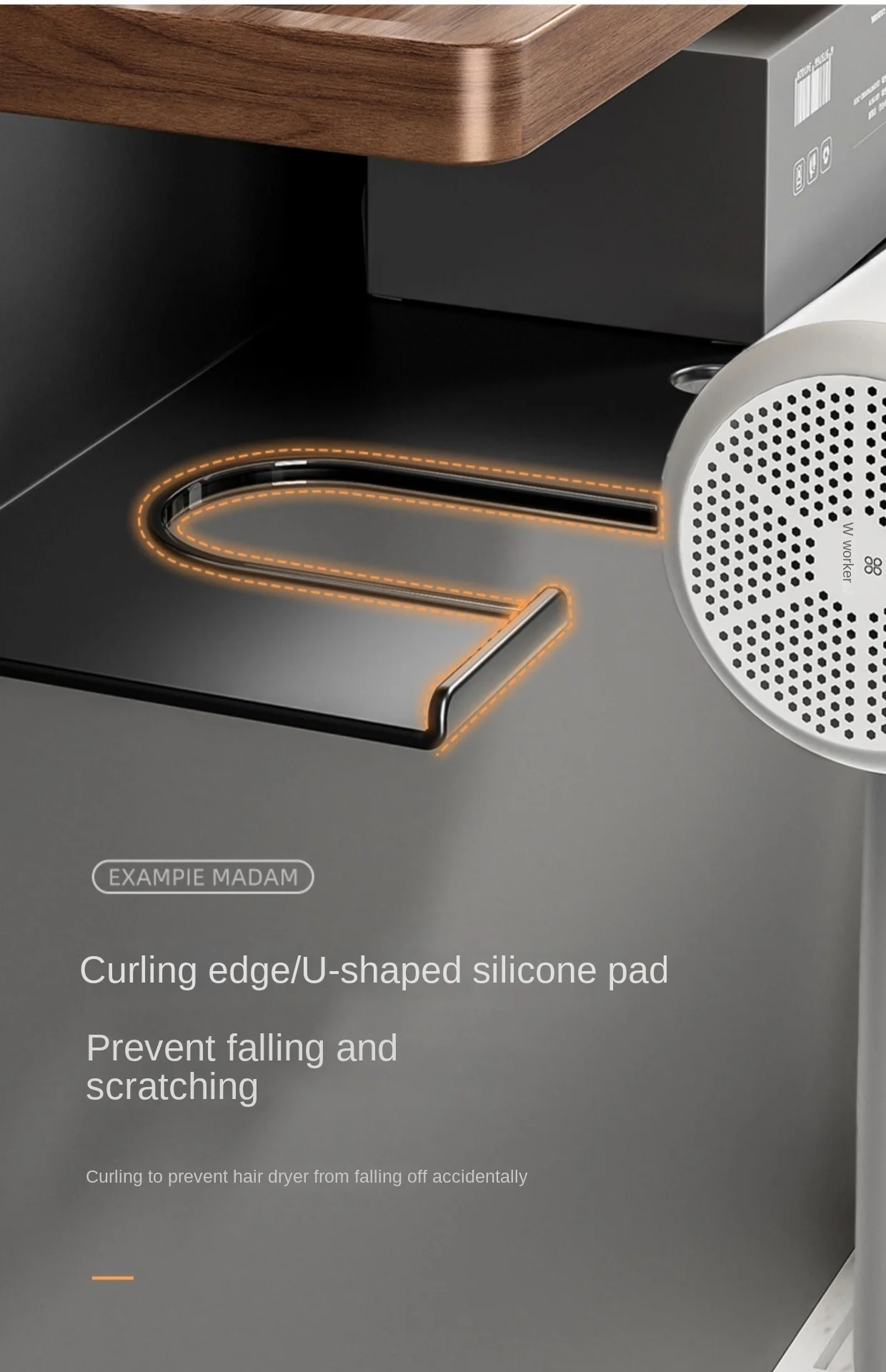 Haardroger Standaard Voor Badkamer, Haardroger Houder, Hout Föhn Houder, Haargereedschap Styling Organizer Voor Badkamer, Blazer Houder