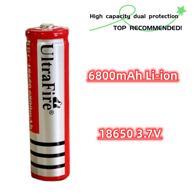 batterie au Lithium rechargeable 18650 de 3.7V 6800mAh pour la batterie de Litio de batterie de lampe de poche LED