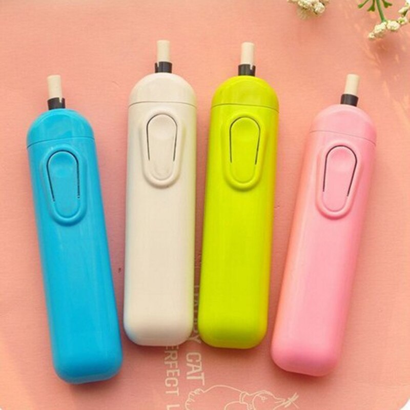 Child electric eraser automatic battery operated rubber color primary school students stationery for art drawing