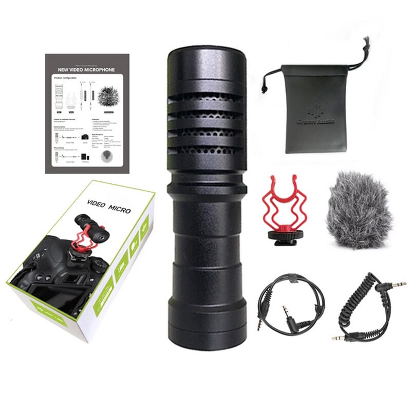 Condenser Microphone Camera Video Record Video Micro Mini Mic for Studio PC Phone With Stand: A
