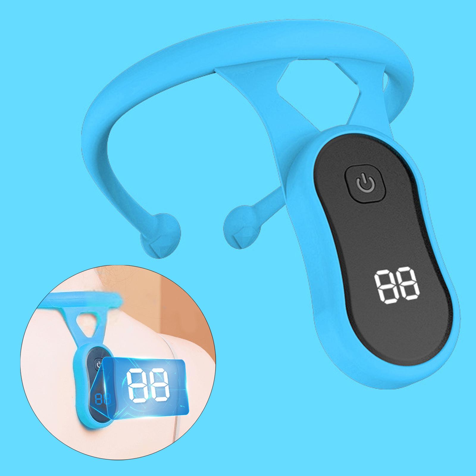 Smart Posture Corrector Reminder Device Posture Training Strap for Children Posture Correction: Blue LCD Model