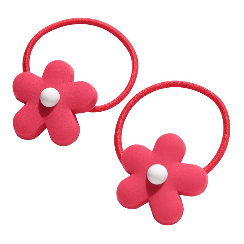 2 Stuks Koreaanse Kinderen Bloemen, Kleine Rubberen Band Meisjes, Baby Meisjes, haar En Haar Ring Leuke Haaraccessoires