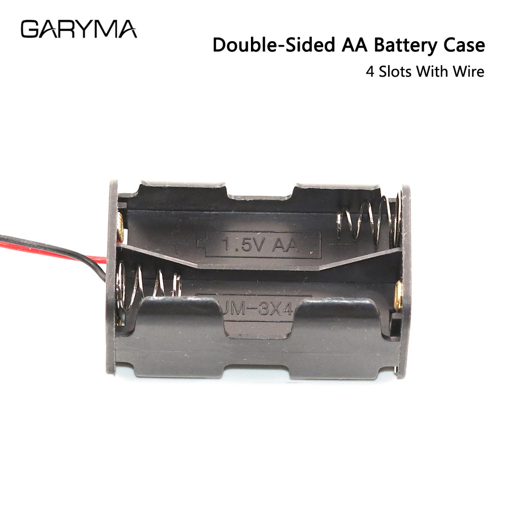 Aa Batterij Terug Naar Holder Case Box Storage Met Wire Leads 2x 4x 6x 8x 10x Slot Batterijen Batterij case 3V ~ 15V Connector