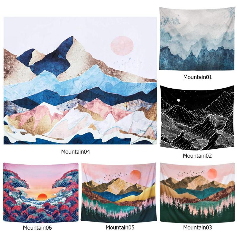 Japanese Style Wall Hanging Tapestry Nordic Home Decoration Wall Art Table Cloth Bedroom Landscape Painting Tapestry