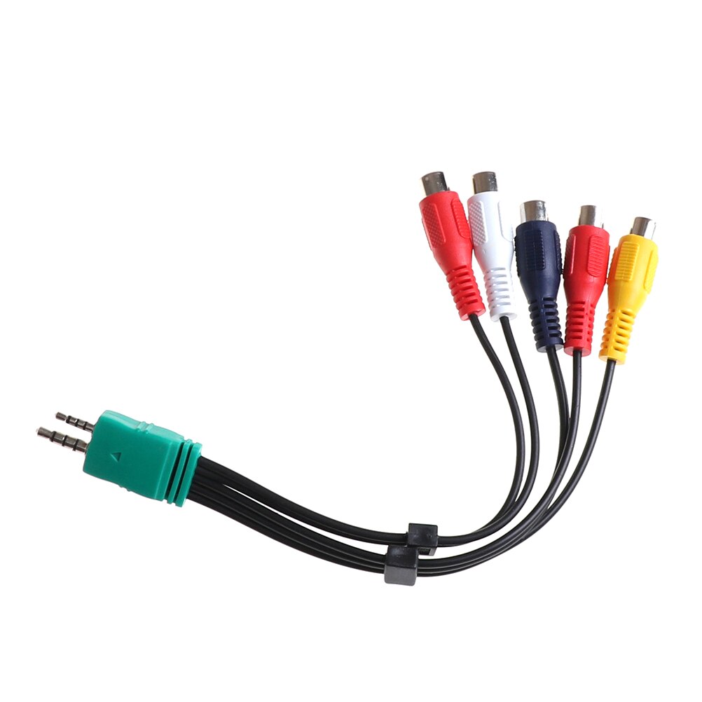 1pc 20cm 3.5mm + 2.5mm to 5RCA Audio Video AV Component Adapter Cable For Samsung LED LCD TV BN3901154W BN39-01154W