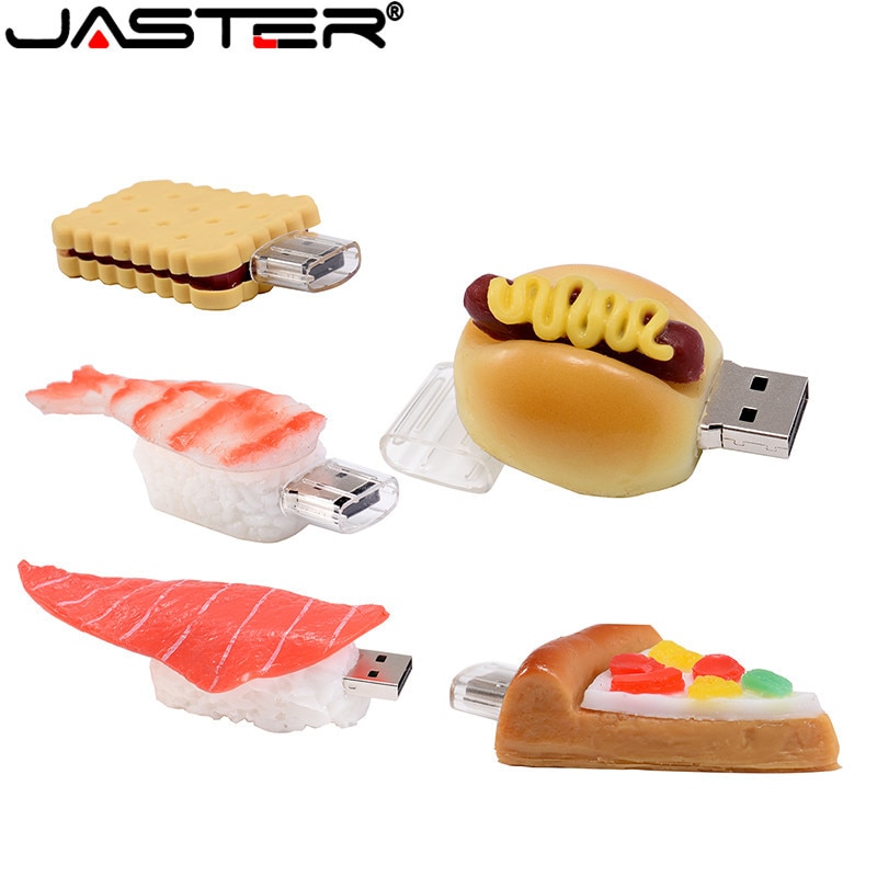 JASTER Pen drive, 4GB 8GB 16GB 32GB 64GB usb francuski, Pizza,Sushi, kształt pamięć USB USB2.0 dysk Flash pendrive kciuk