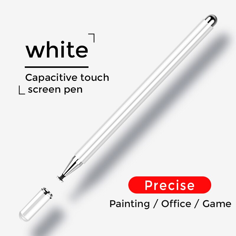 Stylet universel pour Apple crayon dessin tablette stylos écran capacitif Caneta stylet tactile pour iPad Pro 11 12.9 9 Air 1 2: Whtie