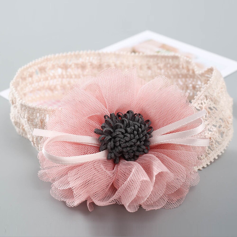 Cinta de cabello con flores para bebé lazos para chicas cintas para el pelo, bebés para bebés niñas niños diademas turbante recién nacido Haarband accesorios para el cabello del bebé: 2