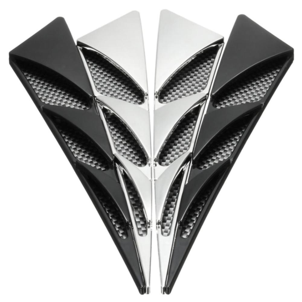 Pegatinas para capó de coche, pegatina negra para ventilación de coche, accesorios para Exterior de coche, 2 uds.