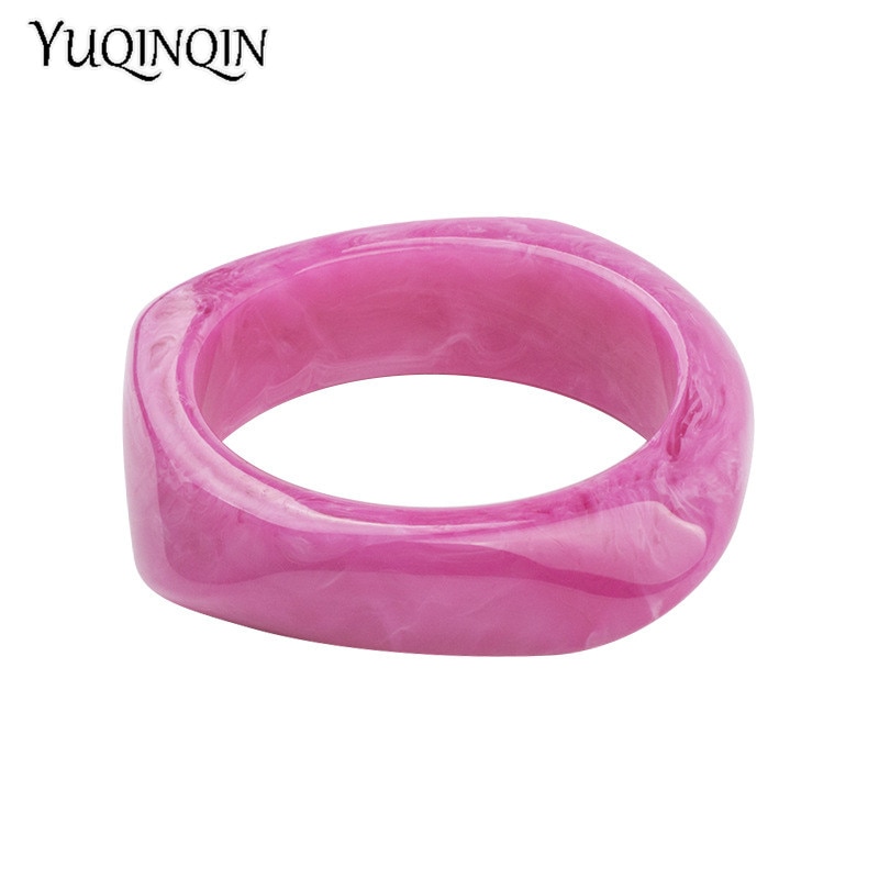 Klassieke Mode Hars Manchet Armbanden Armbanden voor Vrouwen Acryl Brede Onregelmatige Geometrische Armbanden Vrouwelijke Charme Sieraden
