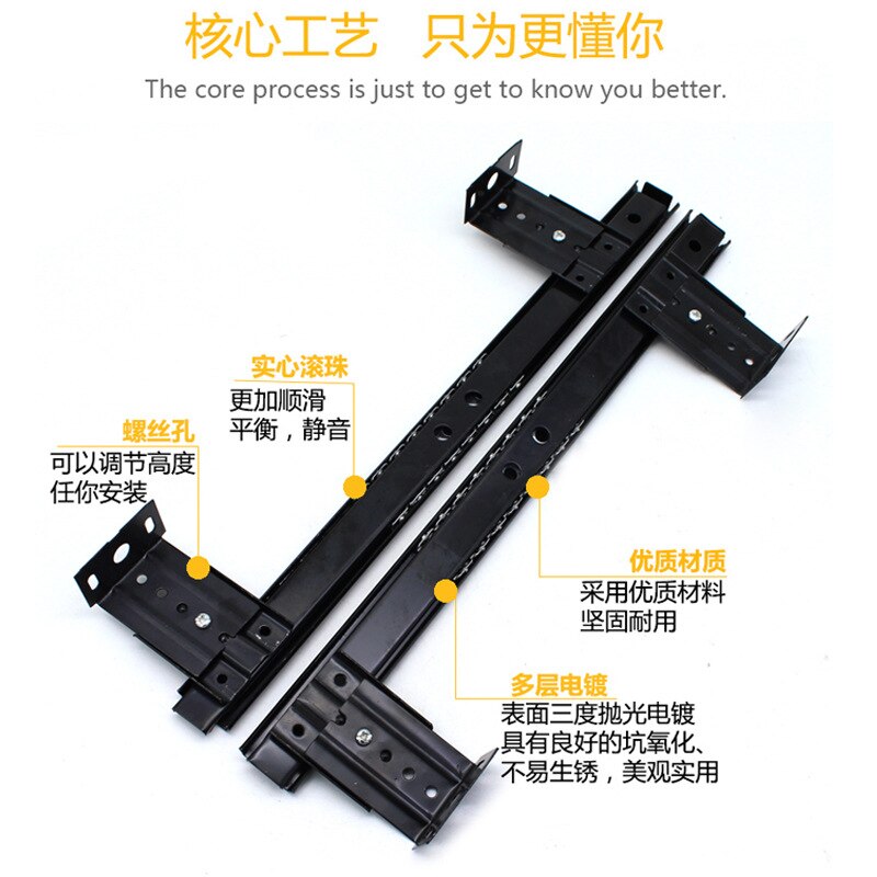 Factory Price 27 Wide Black/white Office Desk Keyboard Drawer Slideway Keyboard Camera Track Computer Desk Keyboard