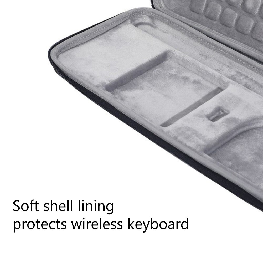 Keyboard Storage Box Pack Hard Keyboard Storage Carrying Case Waterproof EVA Protective Bag for Logitech