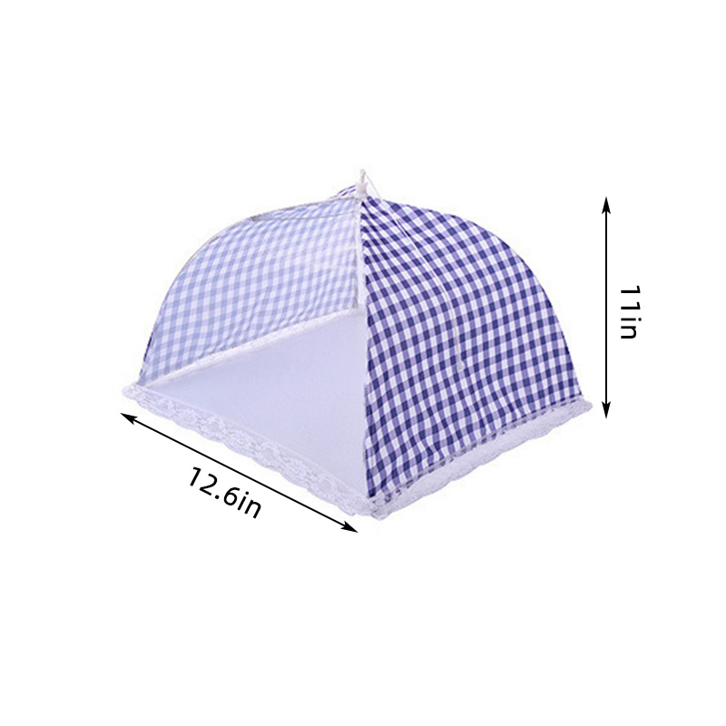 12 Inch Opvouwbare Keuken Mesh Voedsel Deksel Paraplu Hygiëne Rooster Schotel Cover Voor Anti Fly Mosquito Stof Bbq Picknick Keukengerei