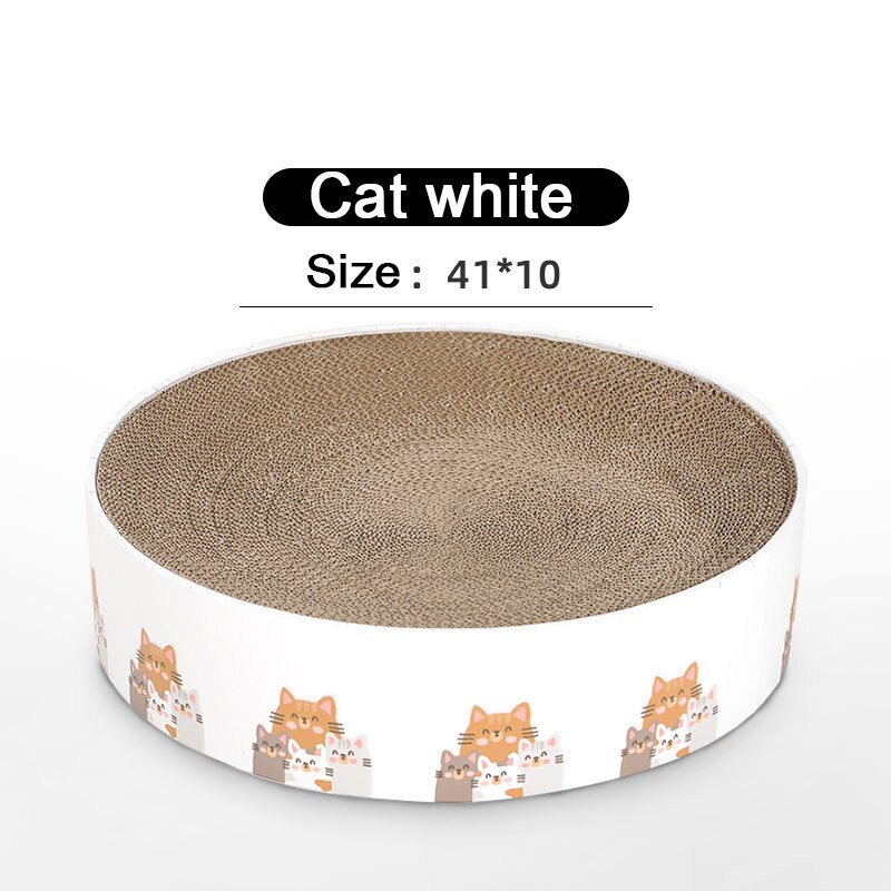 Hoopet kat kitten krabpaal voor kittenbord krabmat bedmat klauwen verzorging speelgoed gegolfde krabpaal katten trainingsspeeltje: Kat wit