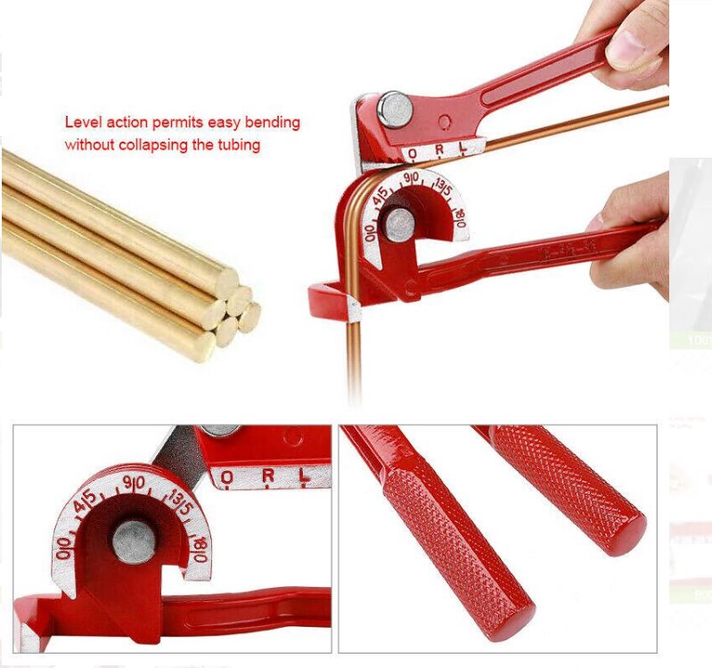 3 In 1 Pipe Bending Tool Combination Tube Bender 180 Degree Tube Bending Machine 6mm 8mm 10mm Hand Tools