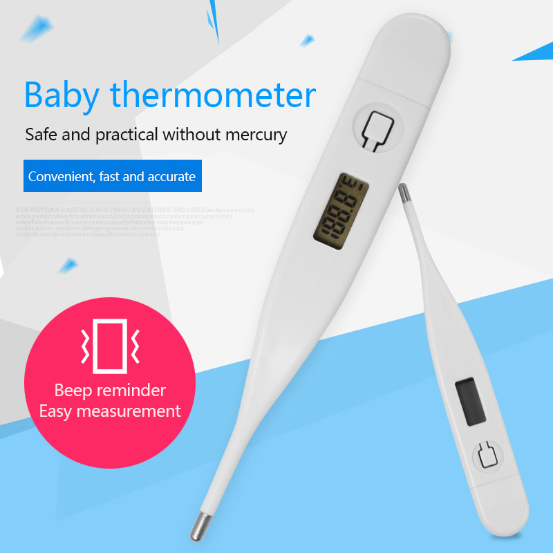Thermomètre électronique numérique avec affichage LCD numérique LED clair, étanche, besoin d&#39;une pile bouton LR41 pour la maison, thermomètres pour enfants