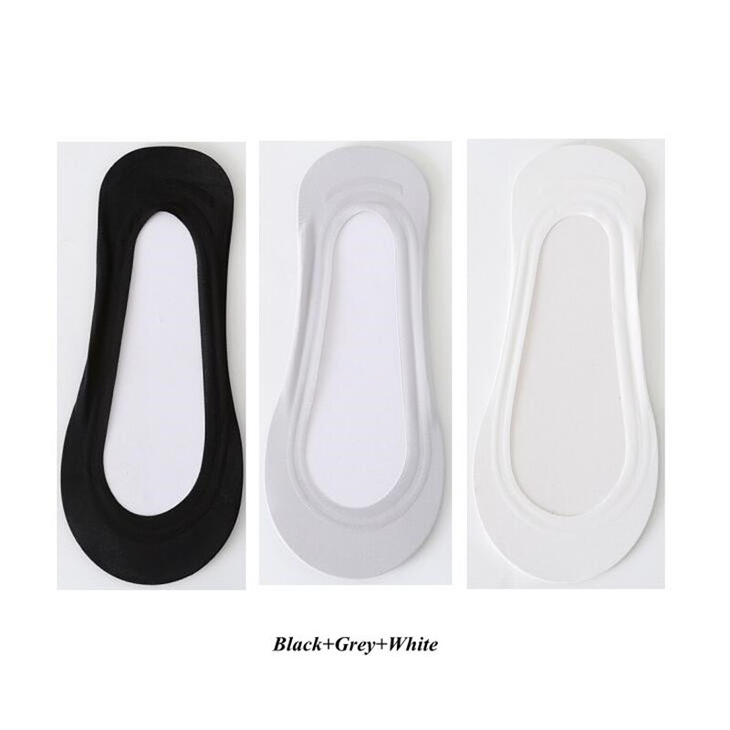 3 Pairs Anti-slip Boat Socks for Women Summer Autumn Cute Candy Color Ice Silk Socks Invisible Low Cut Thin Ankle Socks: C