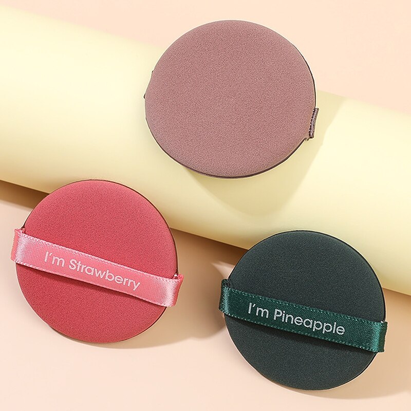 Éponge de maquillage Double face pour femmes, ensemble cosmétique à la fraise, doux, outil de maquillage, 1/3/7 pièces
