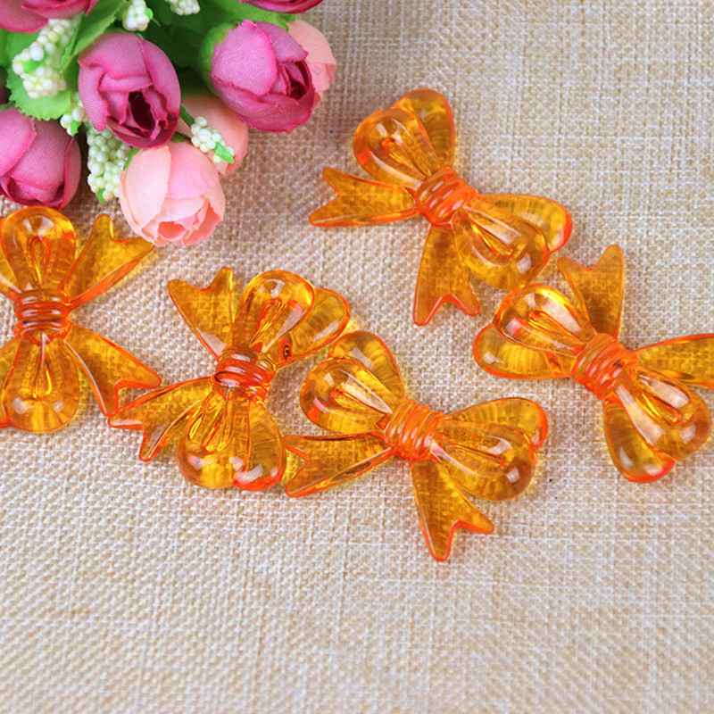 10Pcs 37*47Mm Transparant Acryl Boog Imitatie Crystal Losse Kralen Armband Ketting Sieraden Diy Bead Sieraden Met: D-orange-10PCS