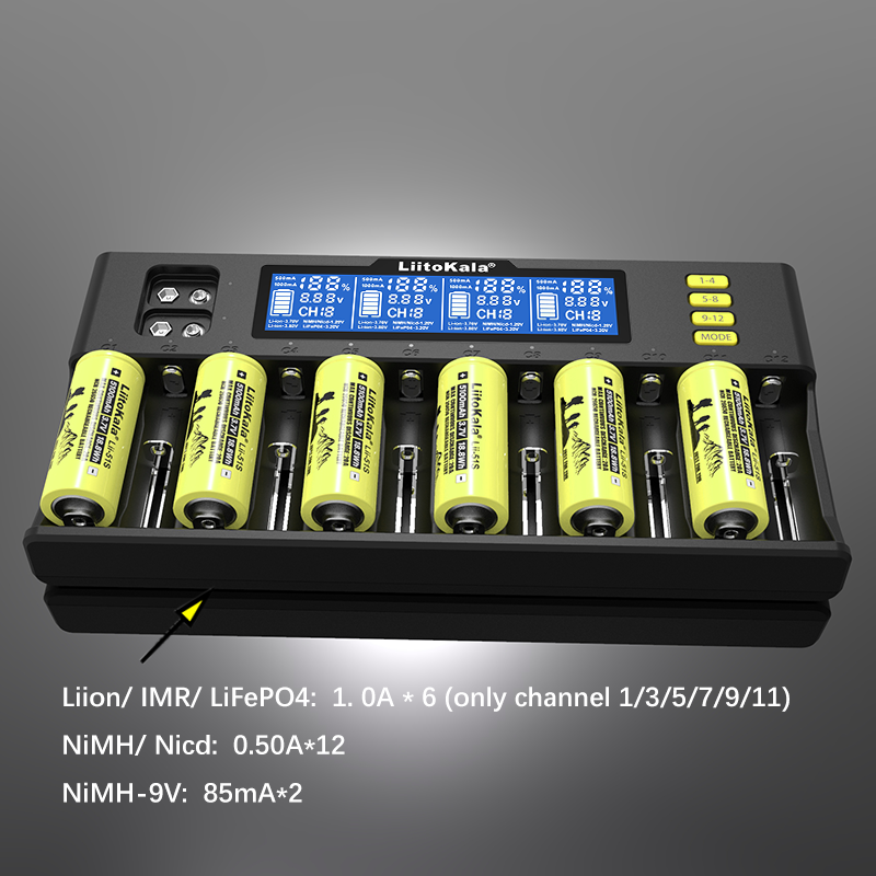 Liitokala Lii-PD4 Lii-S12 Lii-PD2 18650 Battery Charger For 3.7V 9V 26650 26670 18350 16340 18500 14500 1.2V NI-MH/CD AA AAA