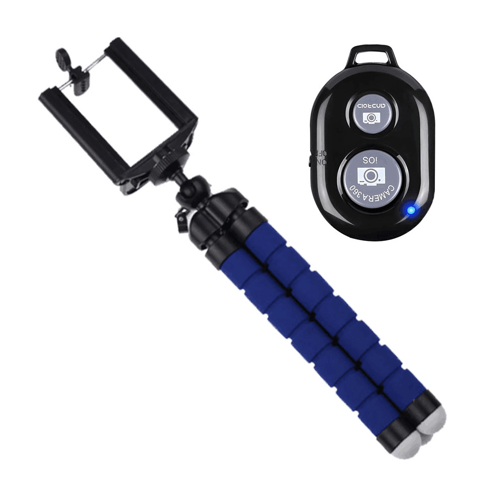 Statyw Statyw do telefonu Uchwyt do aparatu mobilnego Klips do smartfona Monopod Statyw Tripe Octopus Mini statyw Opcjonalny bezprzewodowy pilot zdalnego sterowania: Ciemnoszary