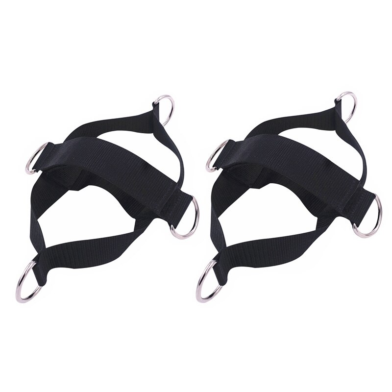 4 d- -ringar ankelrem för kabelmaskiner och motståndsband kvinnor/män storlekar glute benband för fitness gym workout stretching: 1 par