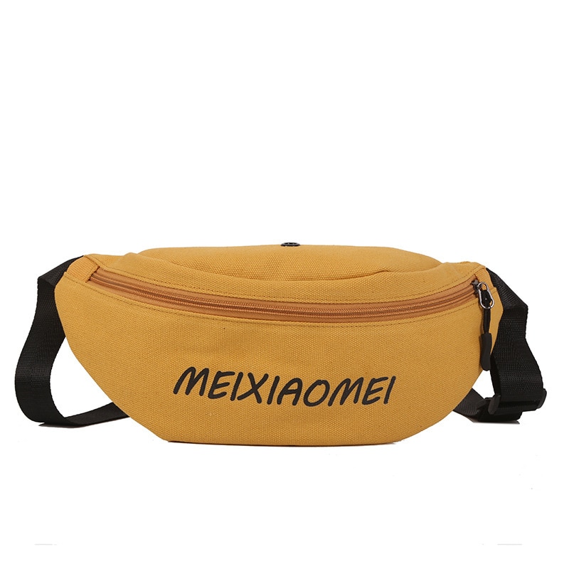 Summer Crossbody Bags Women's Waist Bag Fanny Packs Belt Hips Kindey Bag Zipper Hip Pop Chest Phone Purse Canvas Shoulder Bag