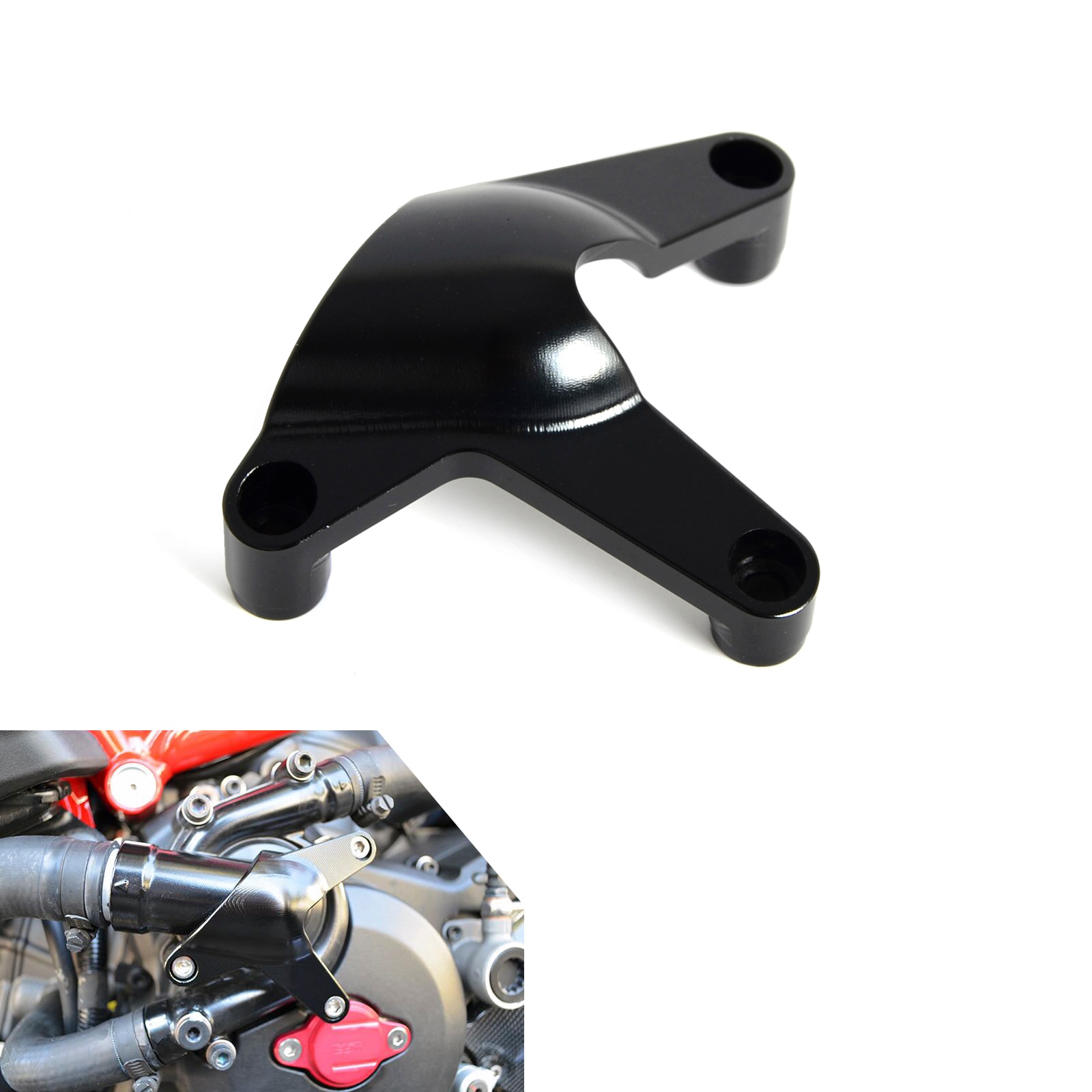 Nicecnc vattenpump kåpa skydd för ducati monster 821 1200 s 1200r hypermotard 939 sp multistrada 950 1200 enduro diavel 11