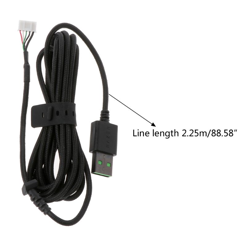 Duurzaam Nylon Gevlochten Lijn Usb Muis Kabel Vervanging Draad Voor Razer Deathadder Elite Bedrade Gaming Muis