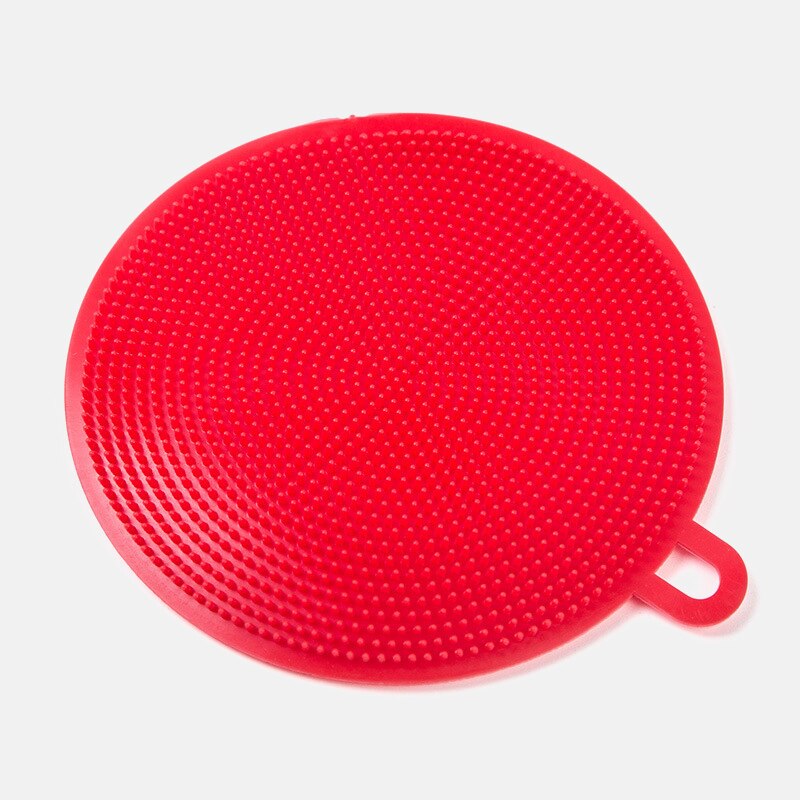 1/3/4pcs Kitchen Cleaning Brush Silicone Dishwashing Brush Fruit Vegetable Dish Washing Cleaning Brushes Pot Pan Sponge Scrubber: 8