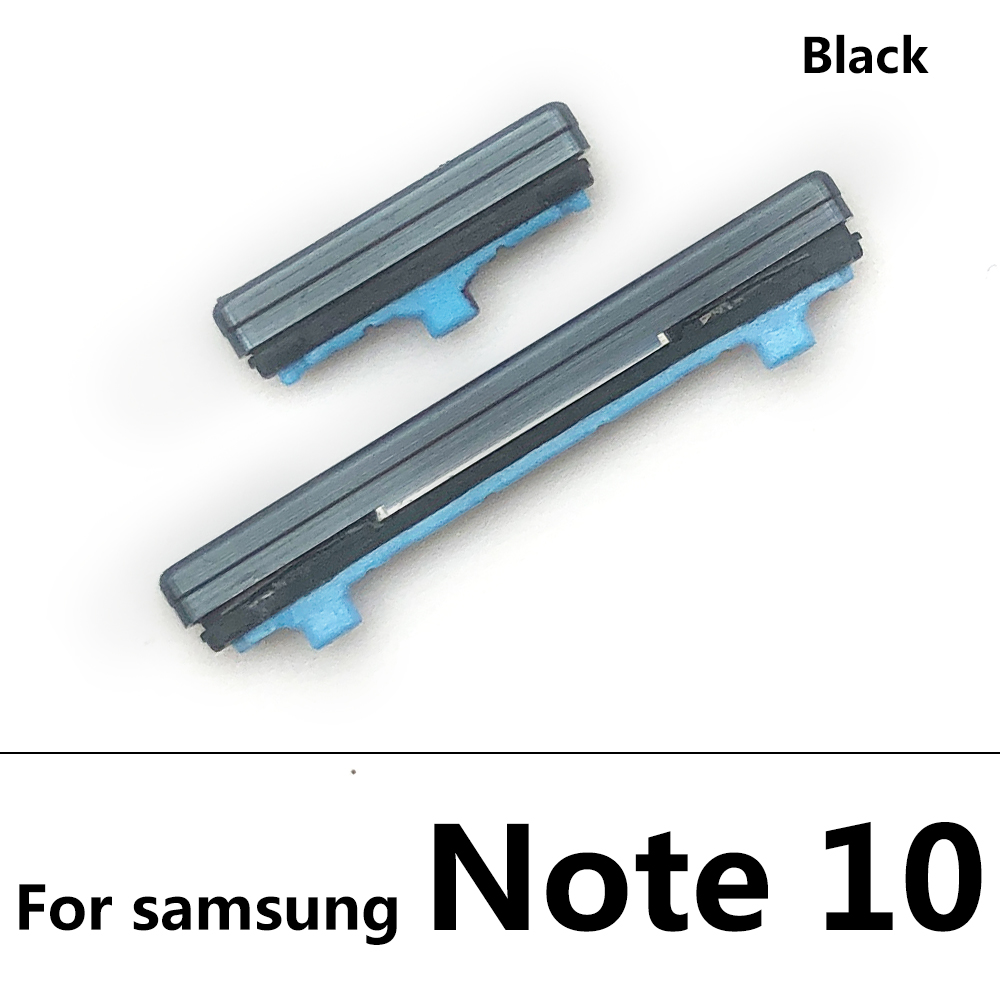 Teclas laterales nuevas, botones de encendido y volumen, botón para Samsung Galaxy Note 9, 10 Plus, piezas de repuesto: Note 10 Black