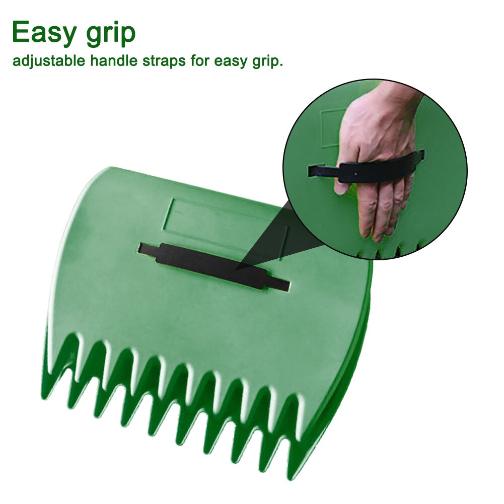 1pair Yard Lawn Claws Grass Garden Tool Leaf Scoop Rubbish Grabber Trimming Hand Rakes Easy Use Cleaning Collect Pick Up