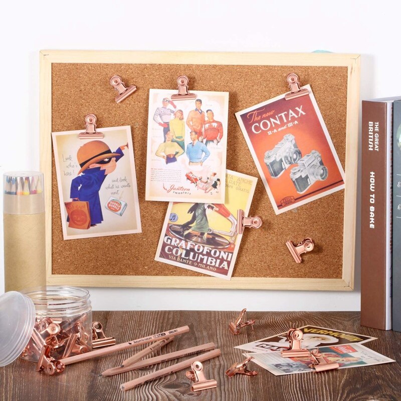 40 Pcs Push Pins Clips Met Duim Kopspijkers Set Voor School Kunstwerken Projecten Op Kurk Boord Foto 'S Op Bulletin (rose Goud)