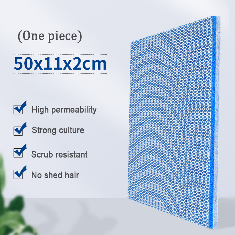 Aquarium Filter 6D Filter Katoen Aquarium Filter Spons Aquarium Accessoires Water Filter Filter Materiaal Waterzuiveraar: Blue