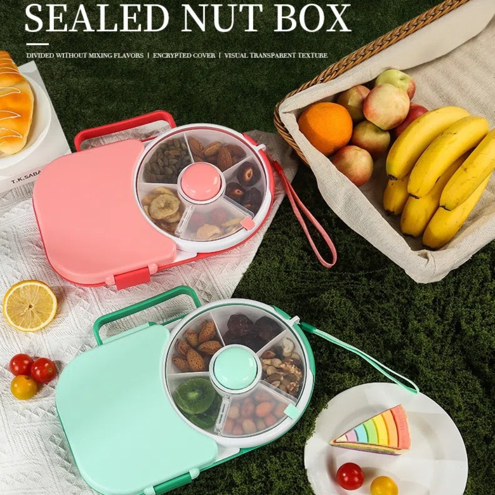 Portable Rotating Lunch Boxes With 5 Compartments ... – Grandado