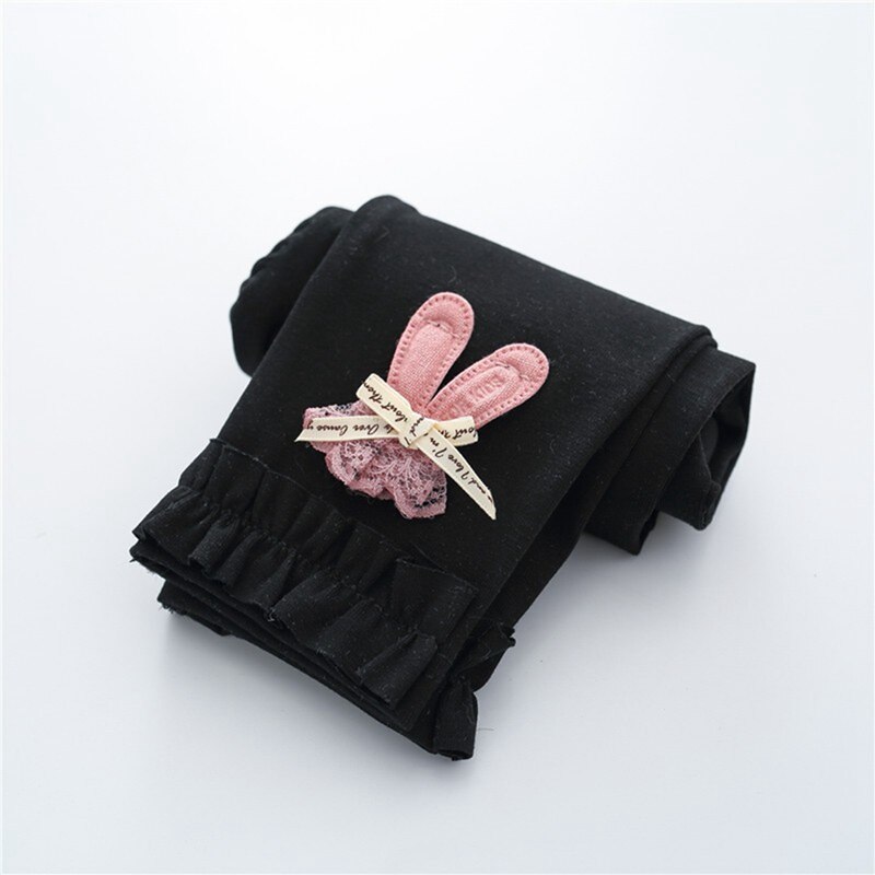 Baby Girl Stretch Leggings Pants Spring and Autumn Toddler Child Skinny Trousers pink color Rabbit Pattern Pants u: AB / XL