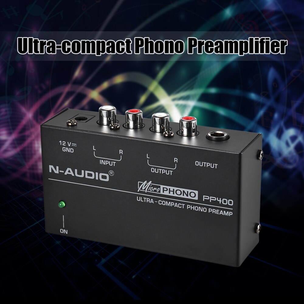 PREAMPLIFICADOR Phono PP400, preamplificador ultracompacto, RCA, 1/4 &quot;, interfaz TRS, US AMA con RCA, 1/4&#39;&#39;, TRS, PP400