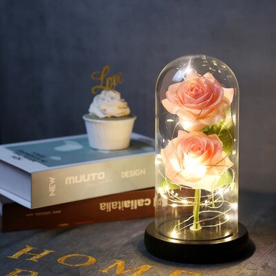 Medium Beauty And The Beast Rose Forever Rose LED Flashing Rose Forever Rose Lamp Night Light Romantic Valentines Day: G