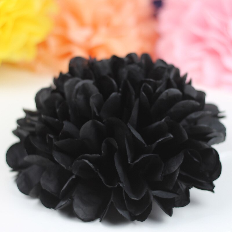 15cm farverige pompon silkepapir pom blomsterkugler til bryllup boligdekoration fødselsdagsfest indretning diy håndværk papir blomst: N