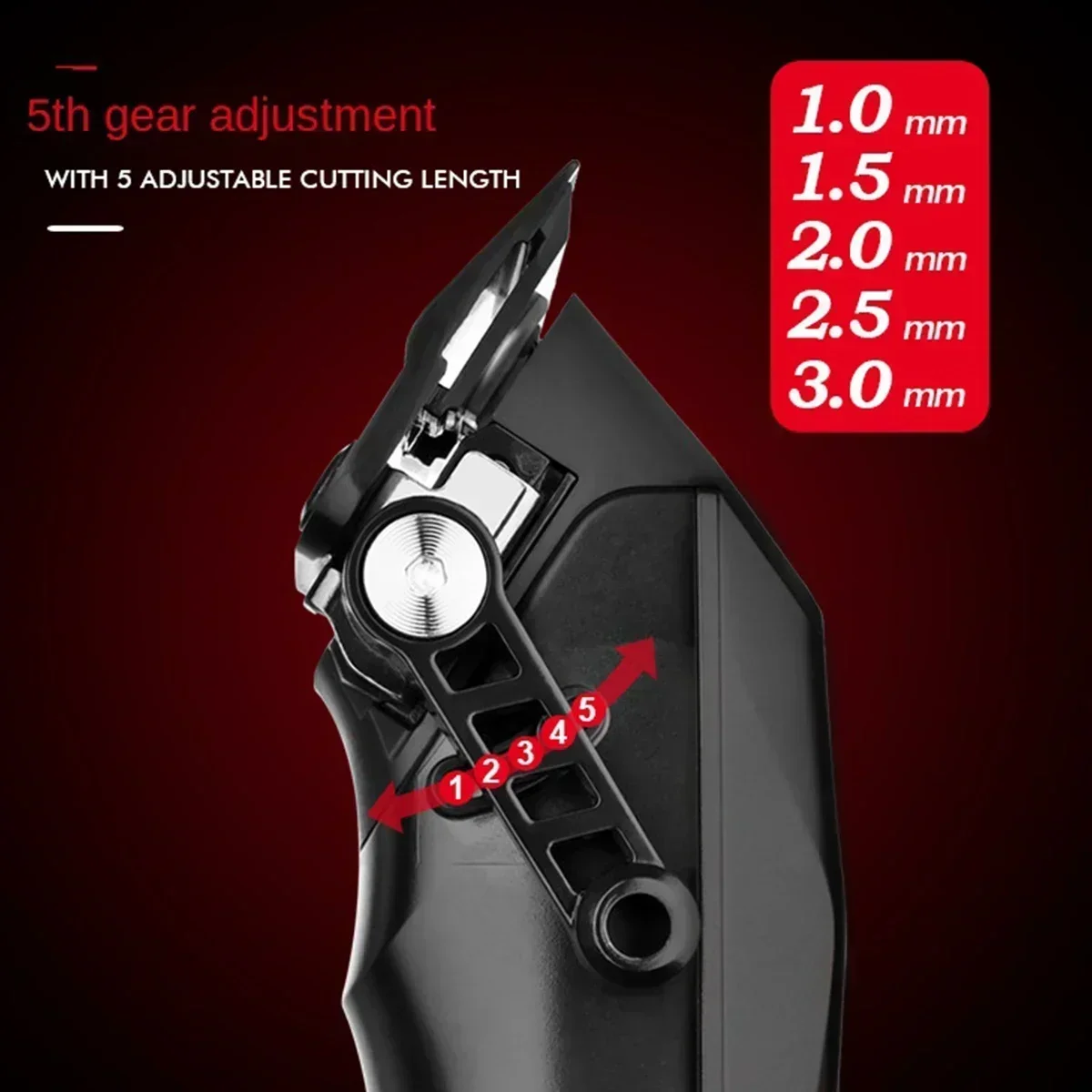 WMARK NG-125 Máquina para cortar cabello para hombres Cuchillas de cerámica Pantalla LCD Puerto USB Máquina cortadora de cabello Máquina cortadora de cabello