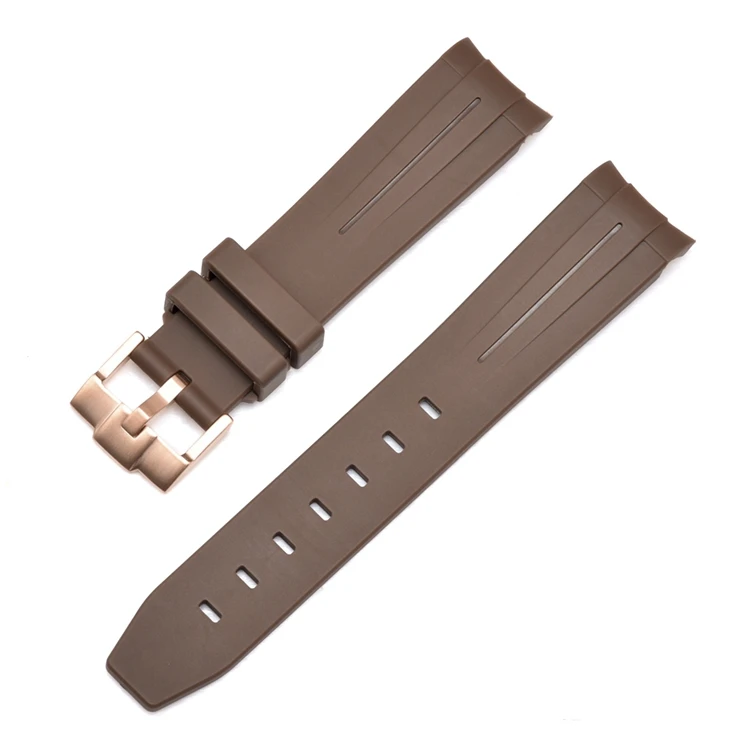 Correa de reloj para Omega X Swatch Joint MoonSwatch Speedmaster, correa de silicona de goma con extremo curvo, pulsera deportiva suave para hombres y mujeres de 20mm: SMOKEY MAUVE