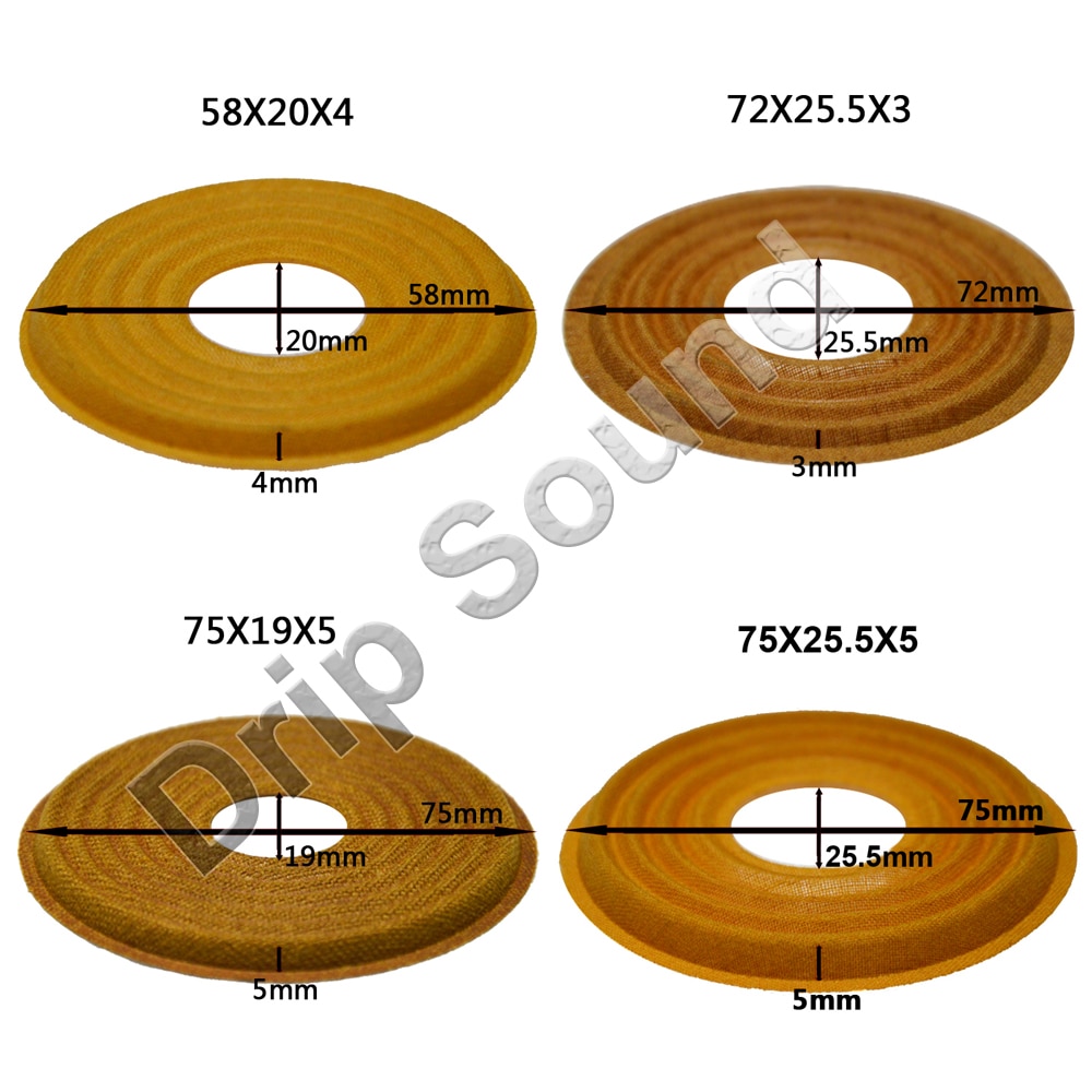 2 uds. De altavoces de onda elástica de 58x2 0/72x25.5/75x1 9/75x25,5mm, Subwoofer, altavoz de graves profundos, amortiguador de araña para reparación