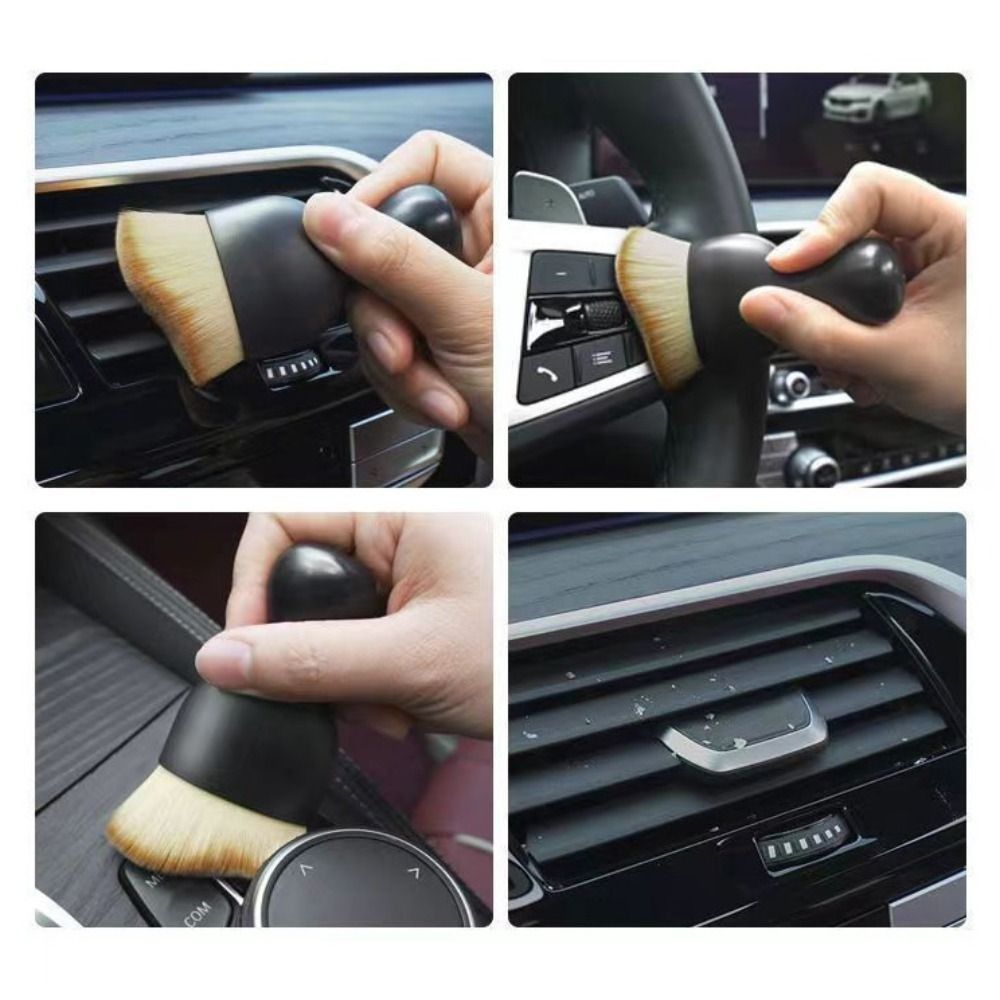 Multifunktionale Reinigungsbürste mit Staubschutz, Auto-Innenraum-Reinigungswerkzeuge, Nagelkunst-Pinsel, weiche Borsten, weiß, zum Entfernen von Staub