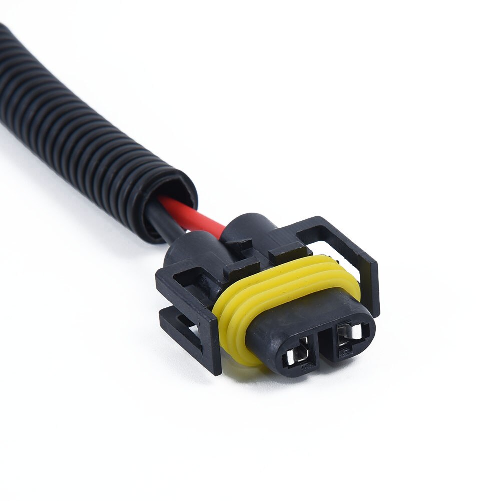 PVC Harness Nylon Wiring Plugs 2pcs Car H11 H8 H9 Headlights Fog Lights Extension Connector Wire Sockets