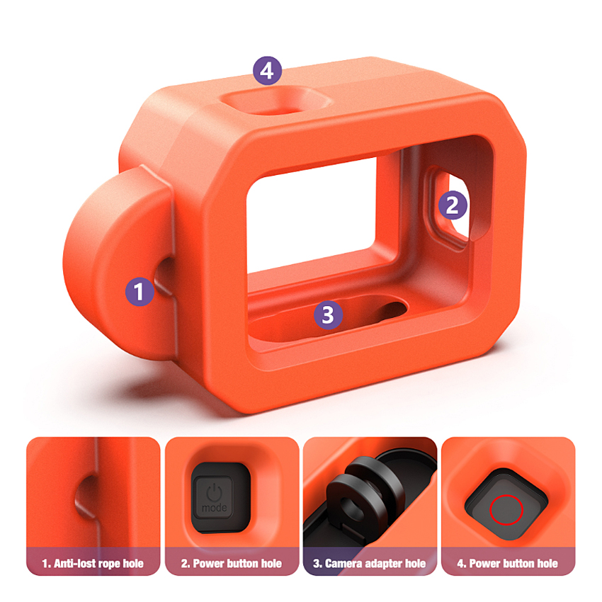 Para Gopro Hero 13 12 11 10 9 accesorios impermeable buceo flotante funda marco surf flotador de espuma