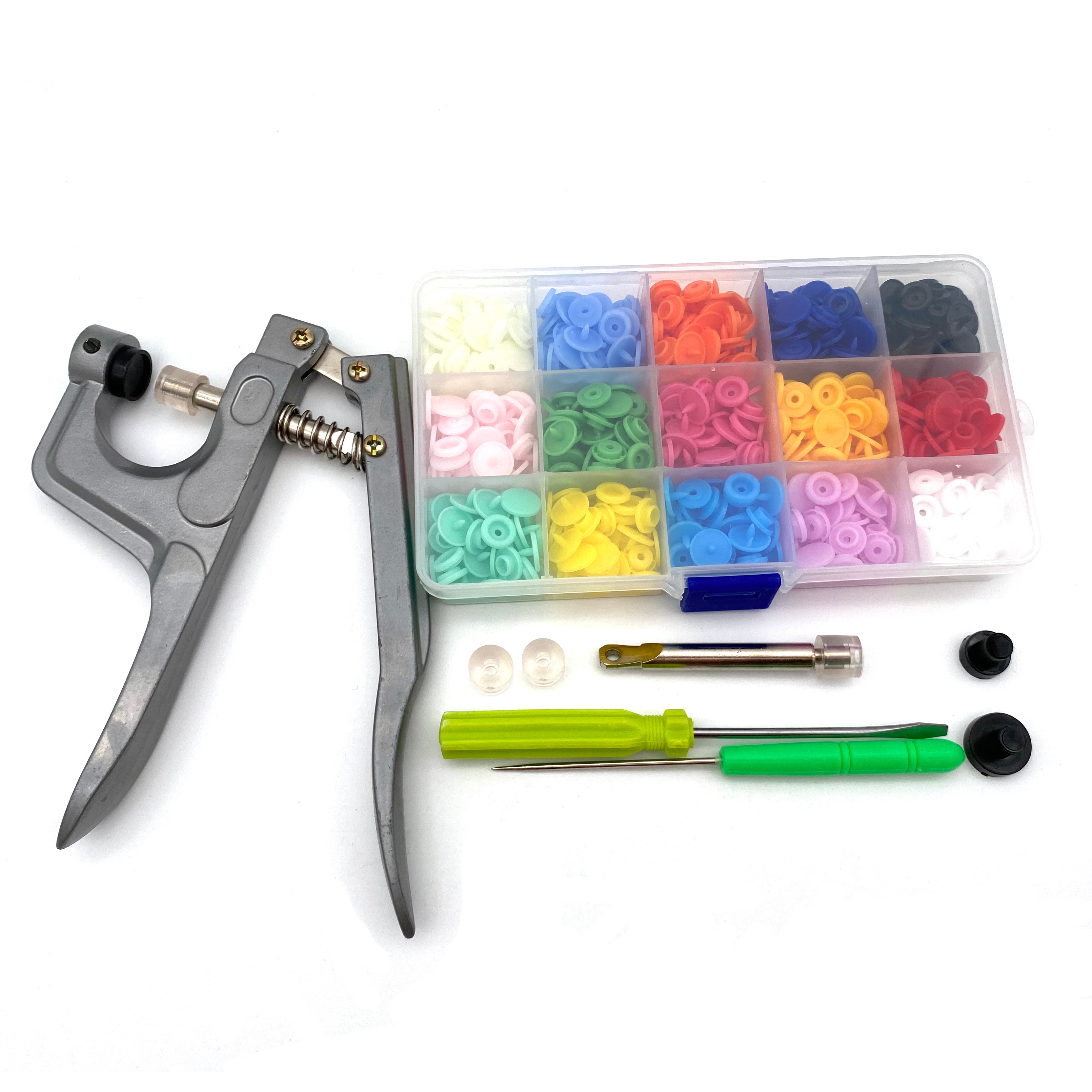 150/360/408 Set T5 Plastic Drukknoop Met Snaps Tangen Tool Kit Hars Knop Druk Stud Vervangen Snaps Voor diy Doek Knop
