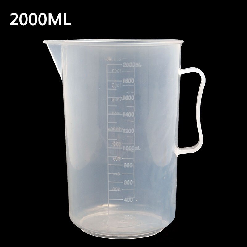 Food grade plastic measuring cup beaker kitchen baking tool large capacity multi-purpose thickening measuring cup: white